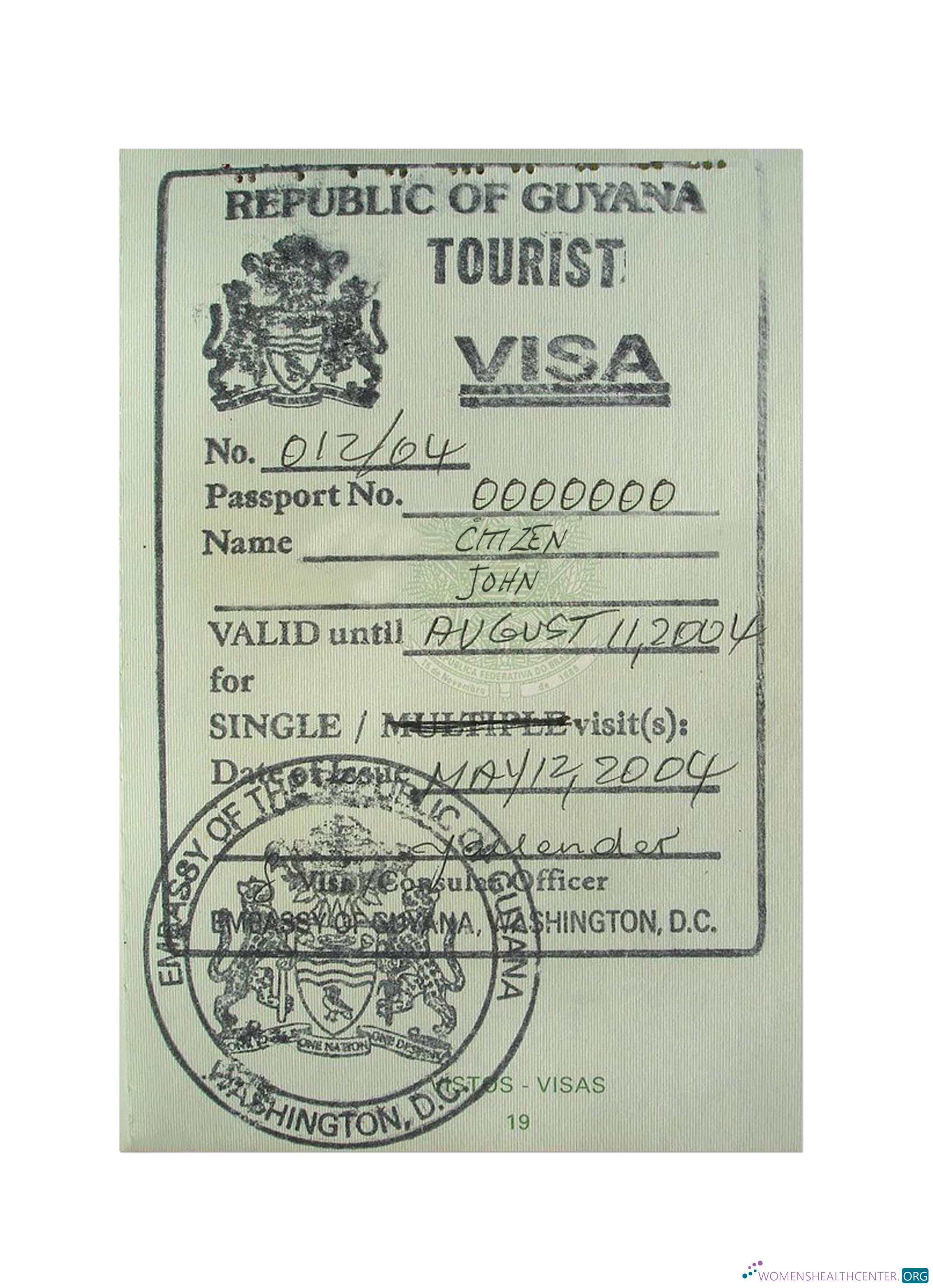 Download GUYANA stamp visa Photoshop template